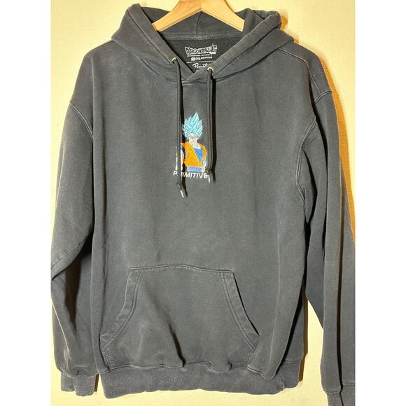 Primitive Dragon Ball Super Goku Hoodie Black Size M Anime Skate Streetwear - Picture 2 of 9